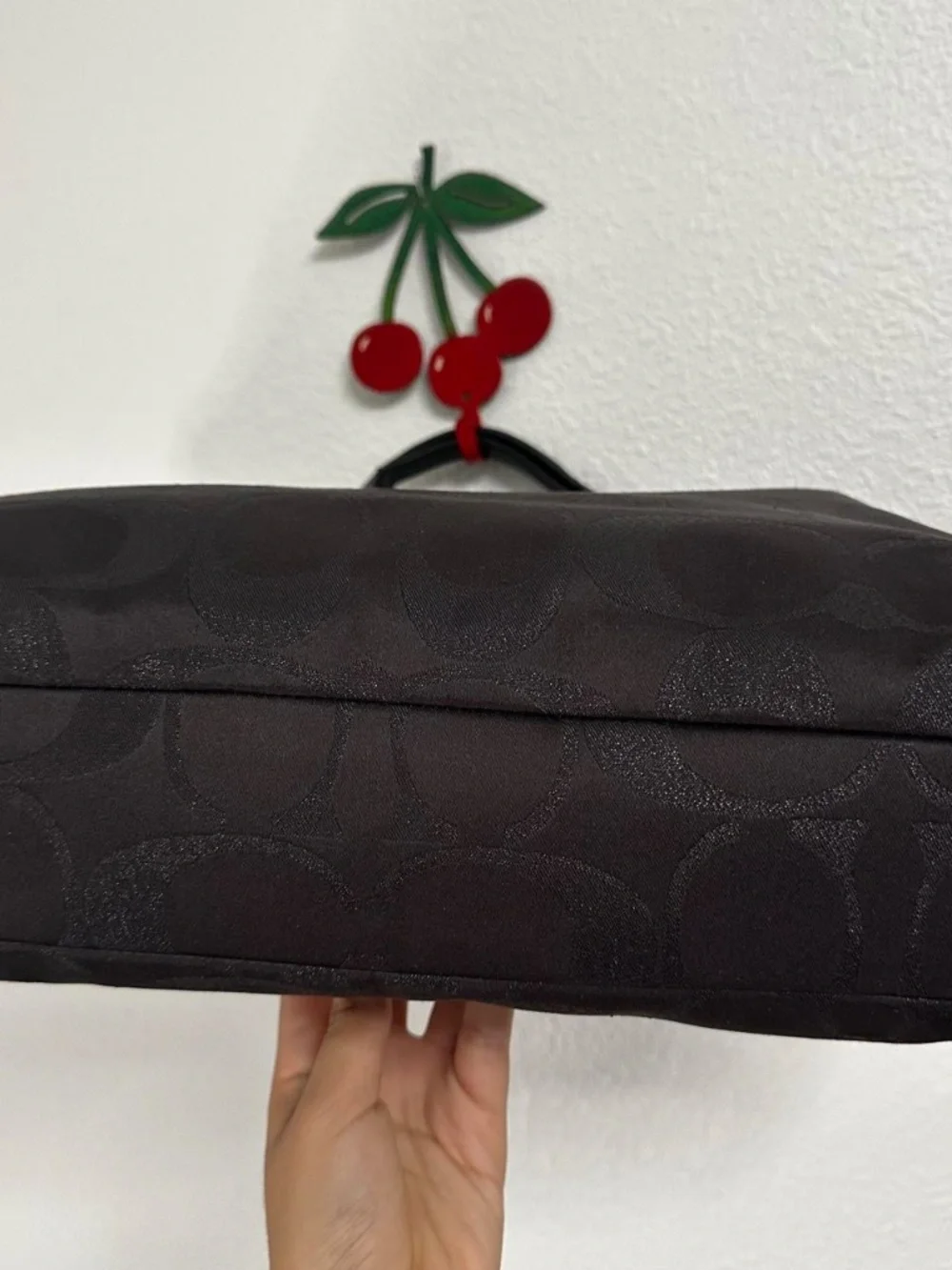 Vtg Y2K Coach Campbell Signature Izzy Fashion Large Black Satchel Purse 26241